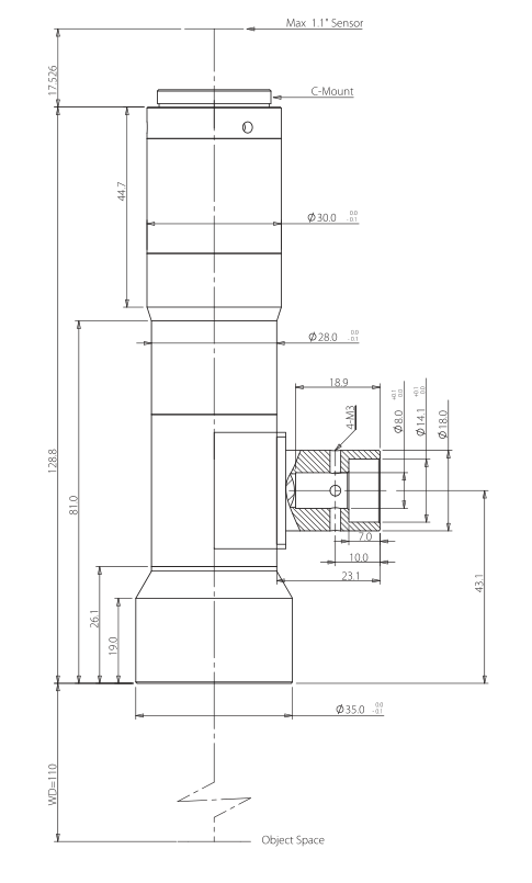 LS-VWK15-110C-111 dimensions (mm)