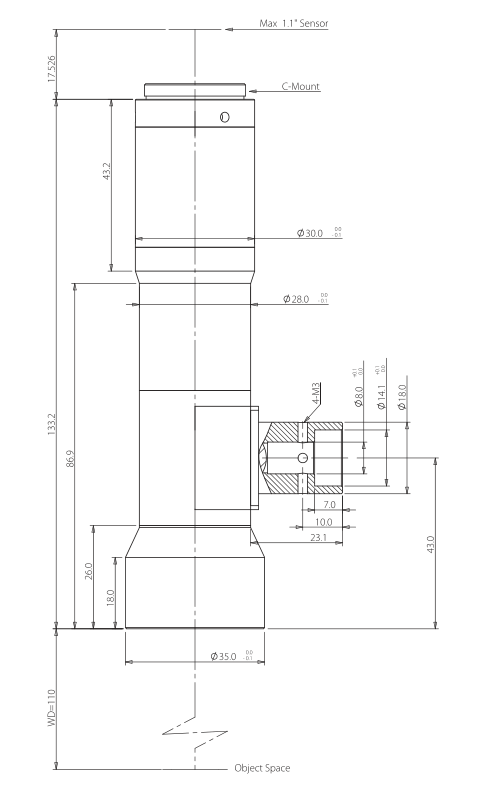 LS-VWK20-110C-111 dimensions (mm)