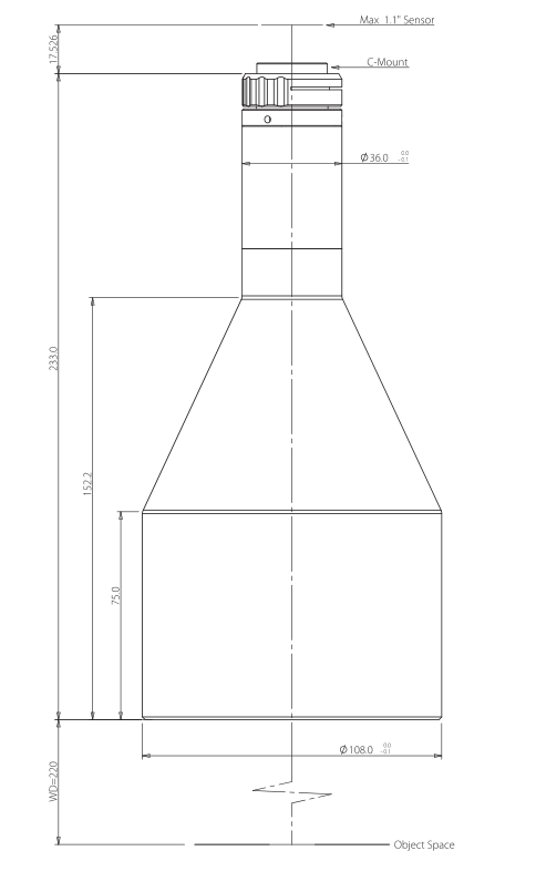 LS-VWK023-220-111 dimensions (mm)
