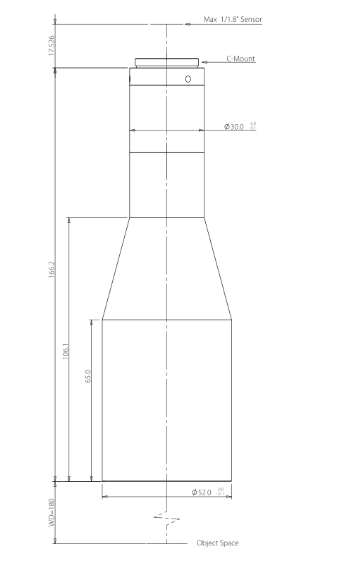 LS-VWK03-180-118 dimensions (mm)