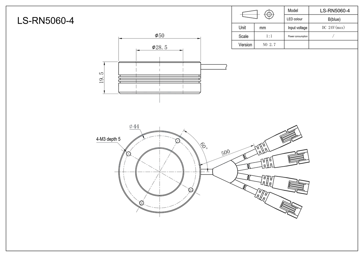 LS-RN5060-4 dimensions (mm)