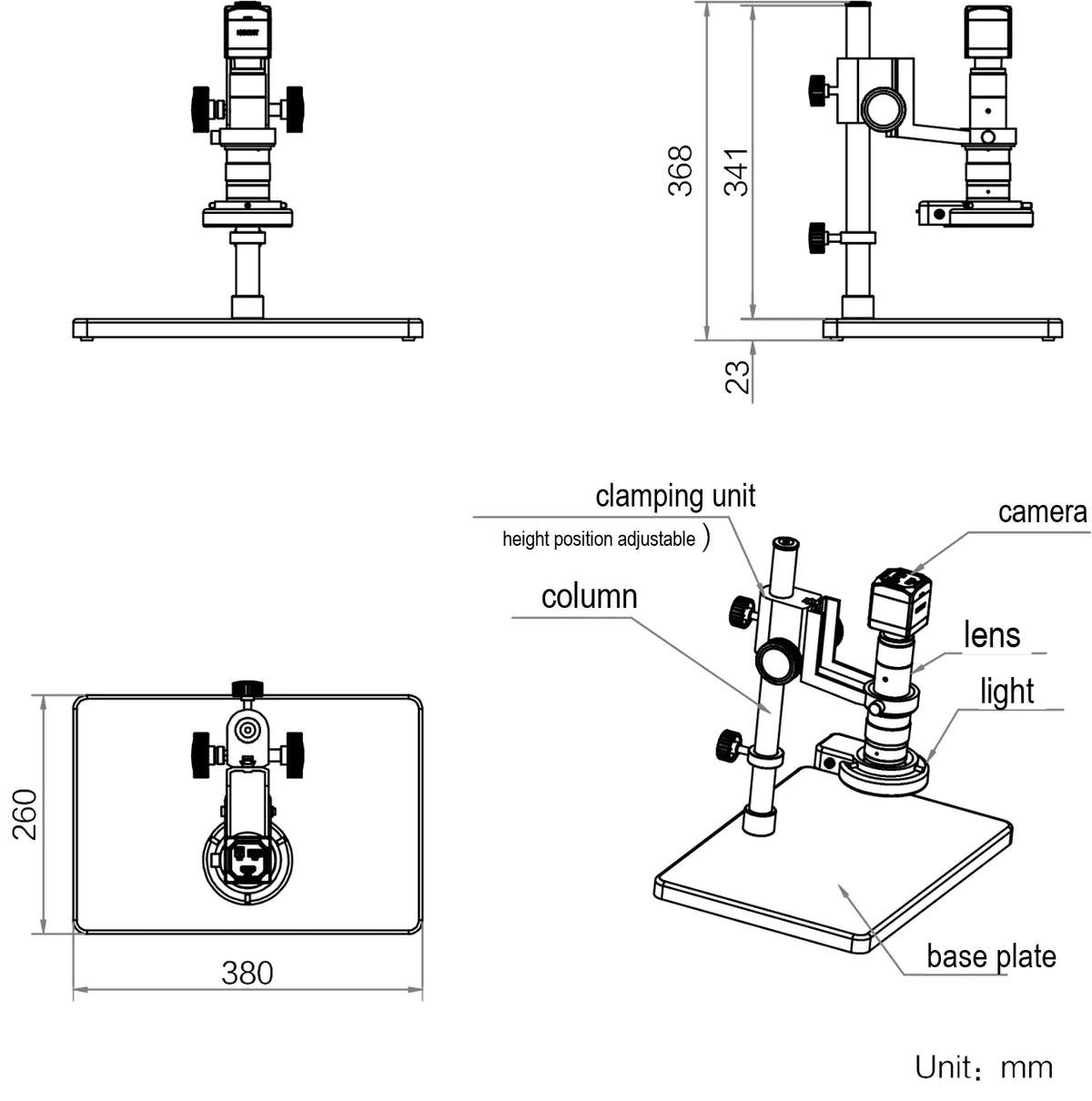 MV-MZS200H-100 dimensions (mm)