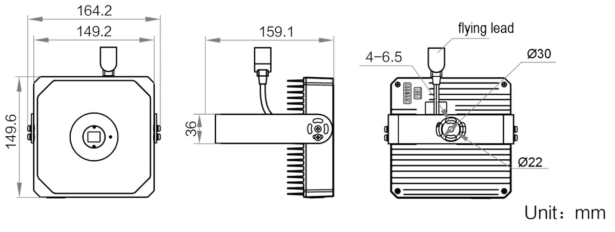 MV-IDS006M-12C-C dimensions (mm)