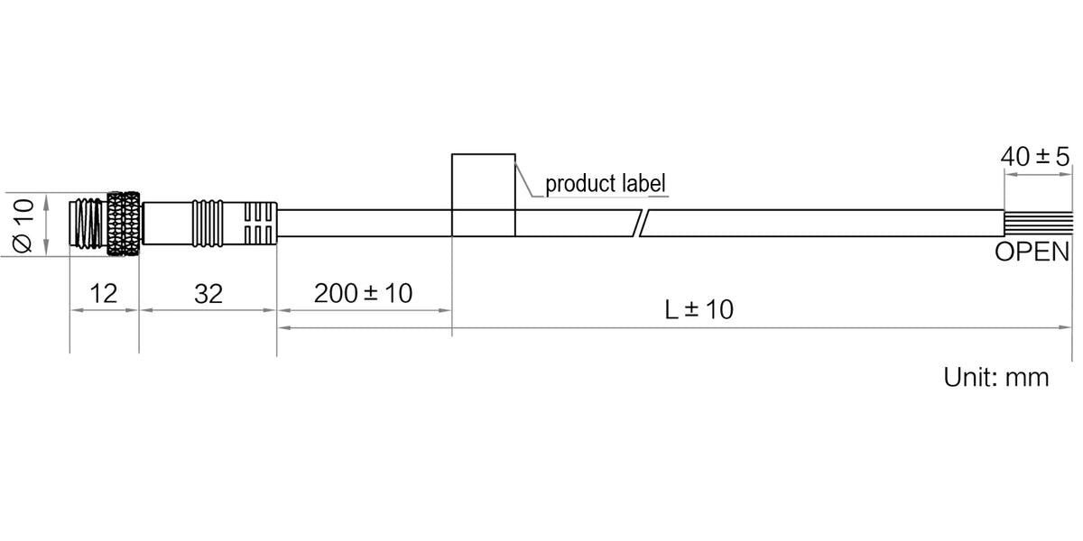 LS-ACP-M8A8M-OPEN-ST-1M dimensions (mm)