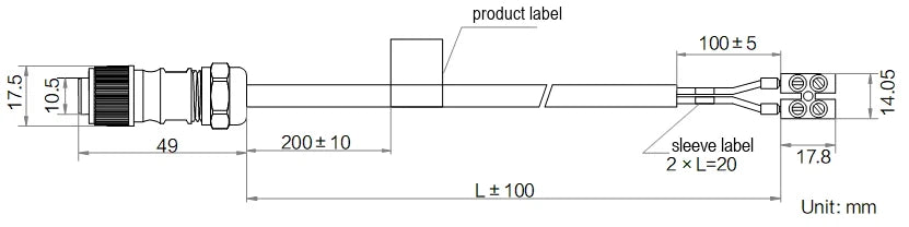 MV-CIS-660mm-18-91F4M-KIT dimensions (mm)