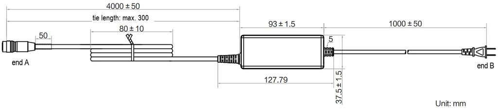 LS-ACP-H12P-ADP24V1A-ST-4M dimensions (mm)