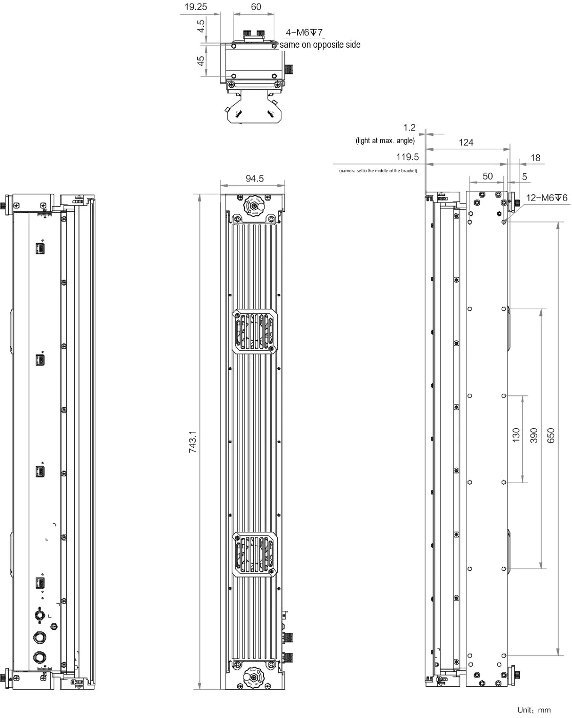 MV-CIS-660mm-18-91F4M dimensions (mm)