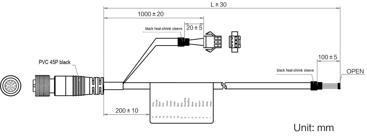 MV-SCA-P-M12A17pF-open-ST-5m dimensions (mm)