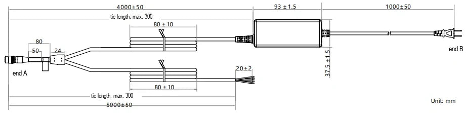 LS-SY-PWR-05 dimensions (mm)