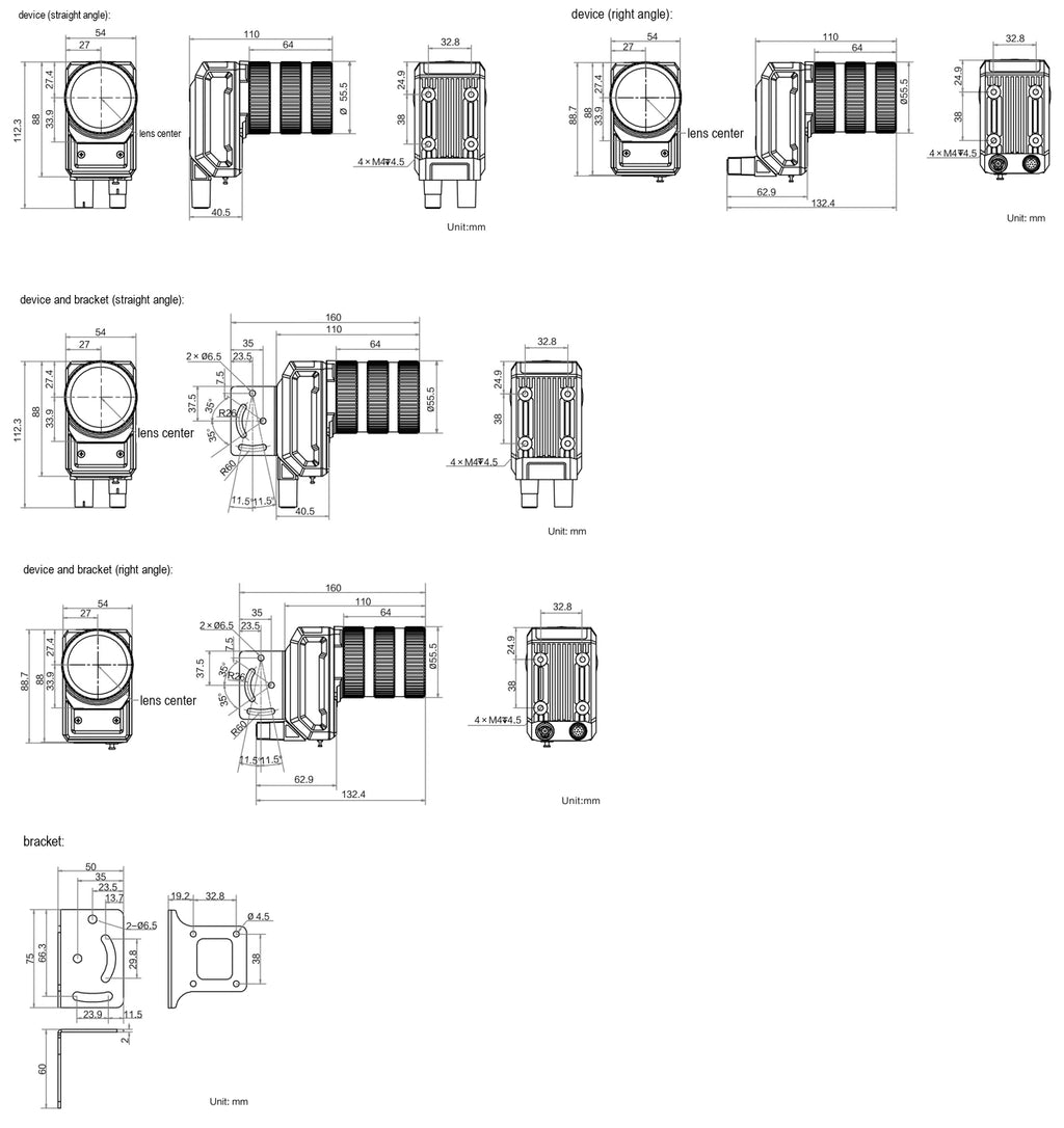 MV-SC5520XC-00C-MAX dimensions (mm)