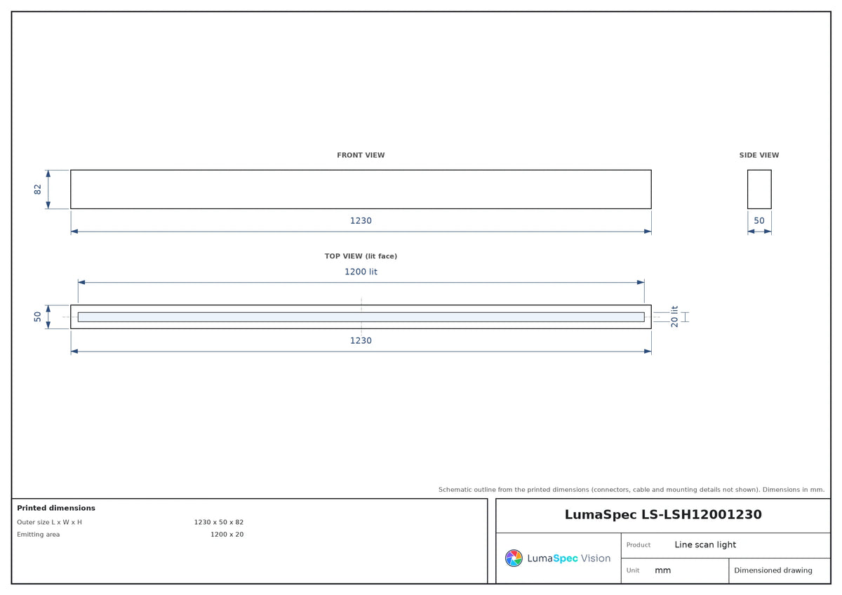 LS-LSH12001230 dimensions (mm)