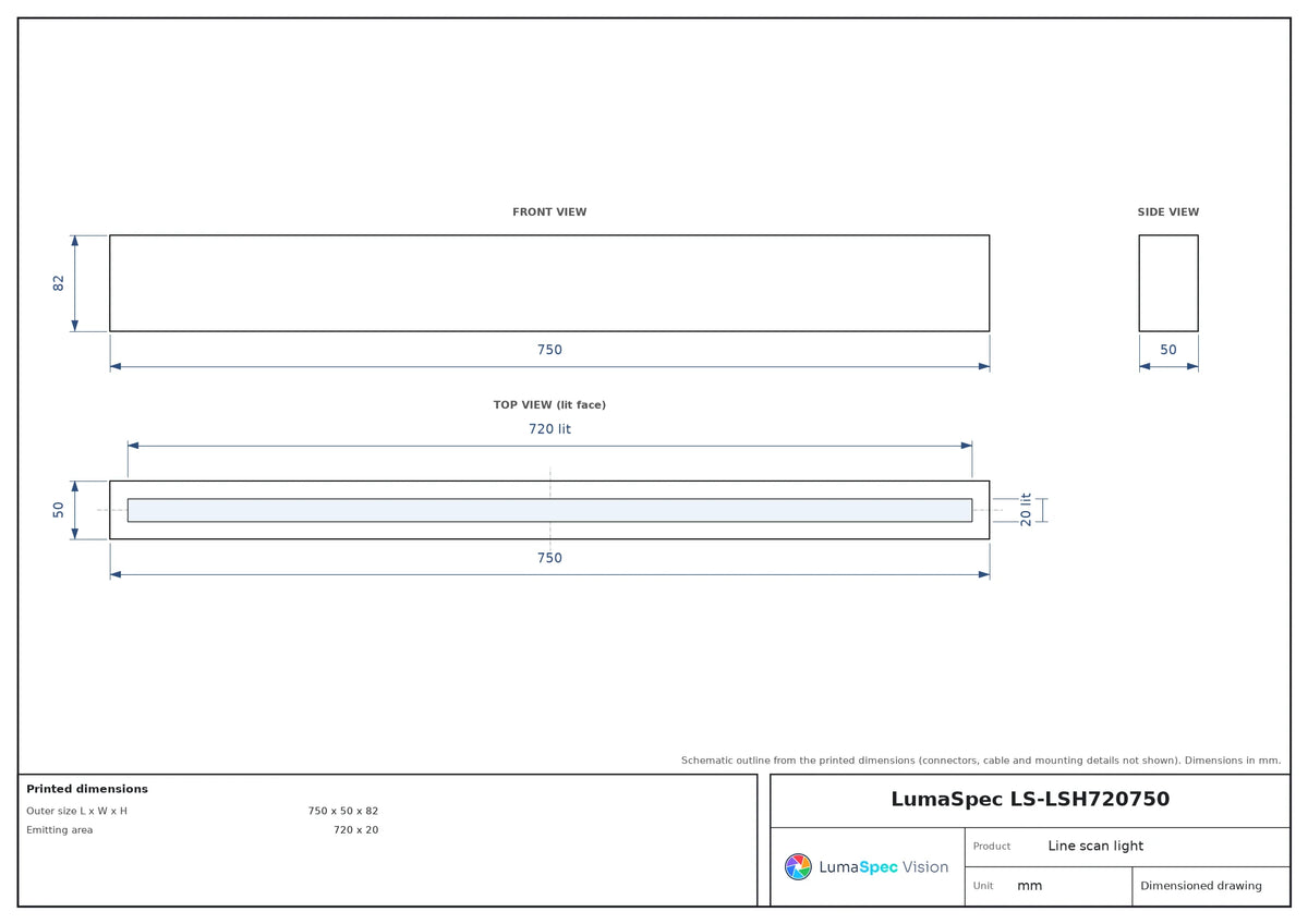 LS-LSH720750 dimensions (mm)