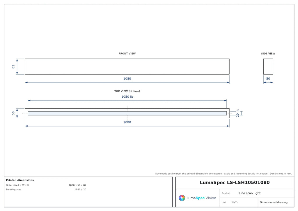 LS-LSH10501080 dimensions (mm)