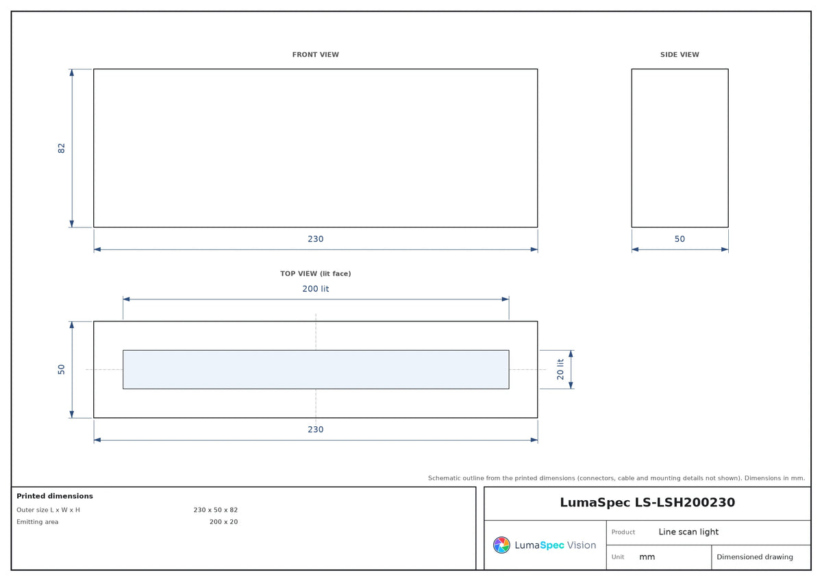 LS-LSH200230 dimensions (mm)