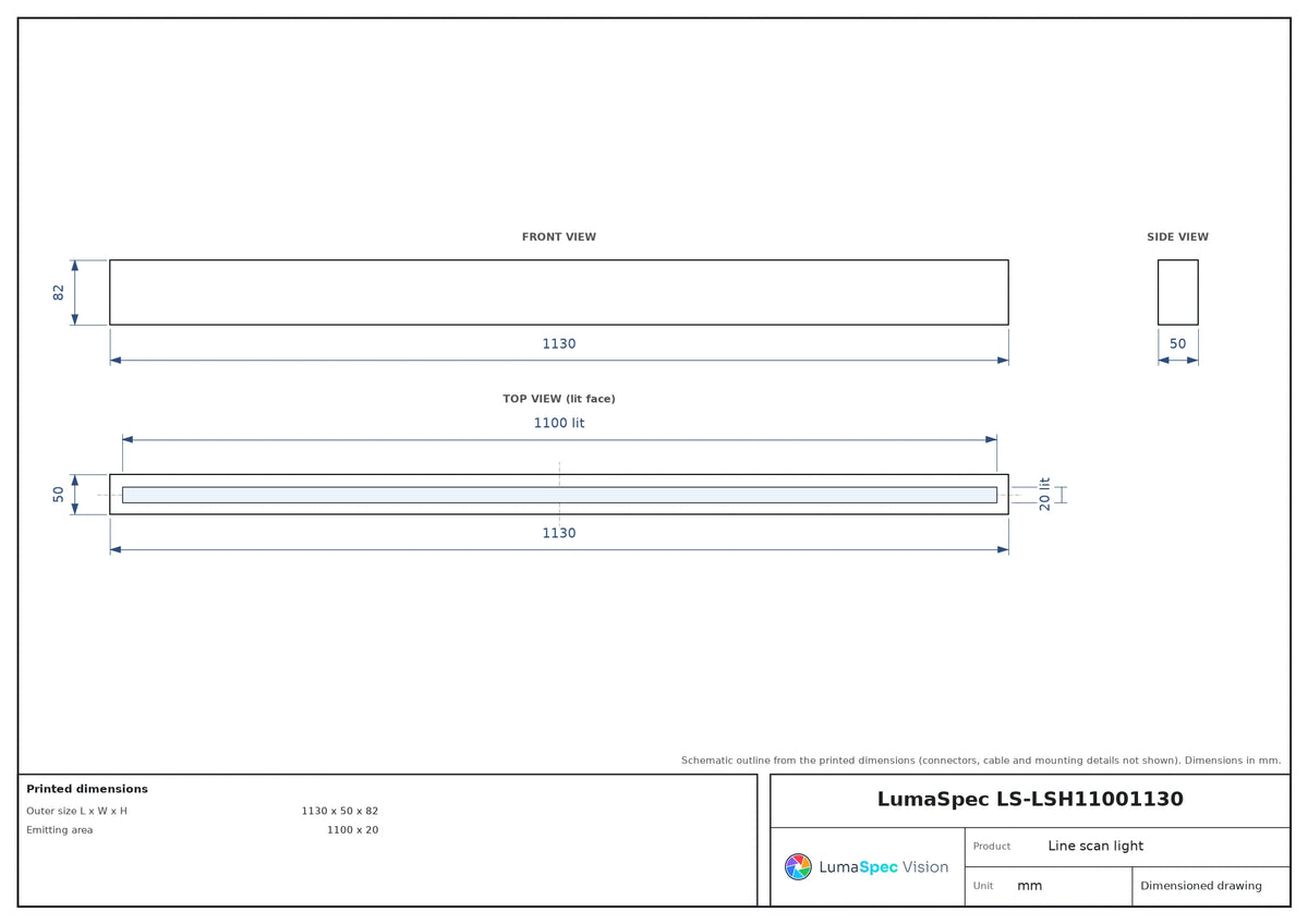 LS-LSH11001130 dimensions (mm)