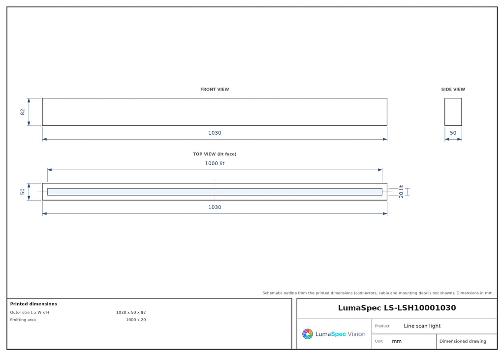 LS-LSH10001030 dimensions (mm)