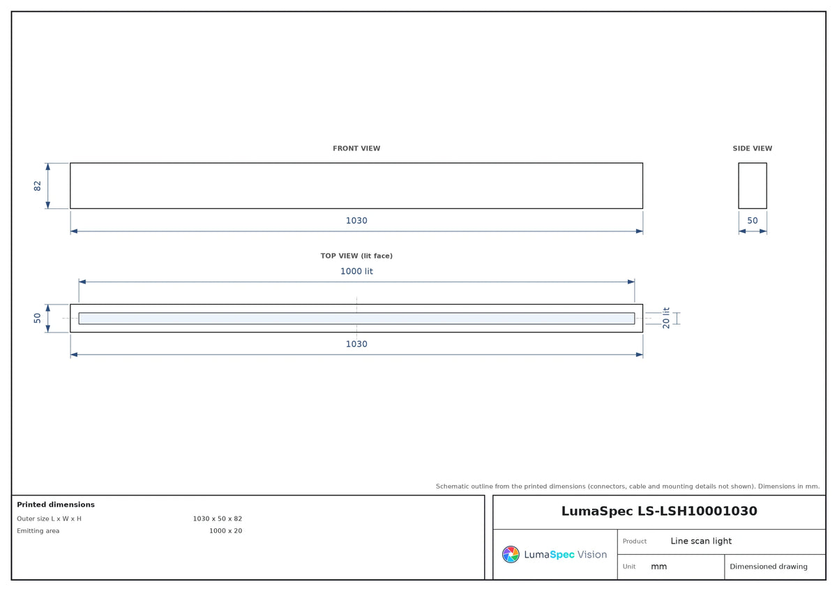 LS-LSH10001030 dimensions (mm)