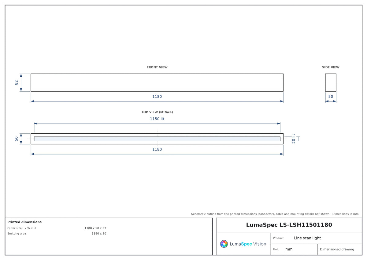 LS-LSH11501180 dimensions (mm)