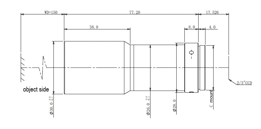LS-MY-018-150-MP dimensions (mm)