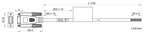 LS-ACP-DB9F-OPEN-ST-EMC-10M dimensions (mm)