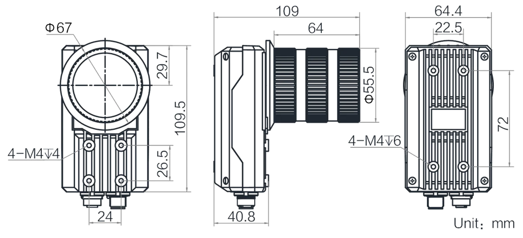MV-ID5200M-00C-NNN dimensions (mm)