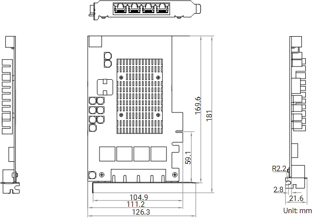 MV-GE2004P dimensions (mm)
