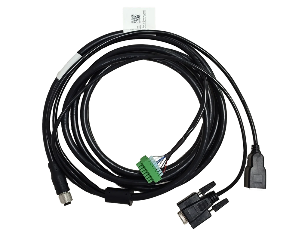Hikrobot MV-IDA-PE-M12A17pF-openRJ45FDB9-ST-3m Integrated cable, Ethernet female, static, 3 m, 17-pin to open/RJ45/DB9