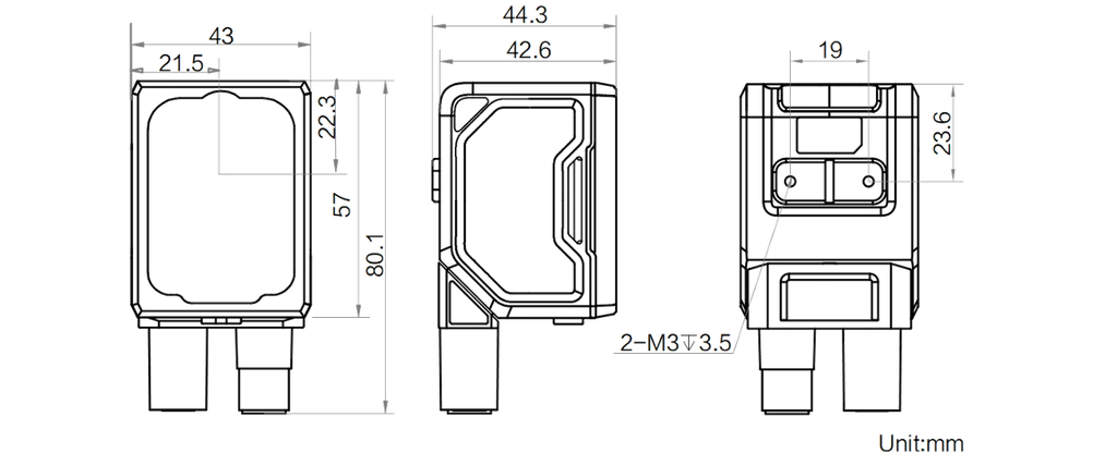 MV-SC3030XM-08M-ATN-H dimensions (mm)
