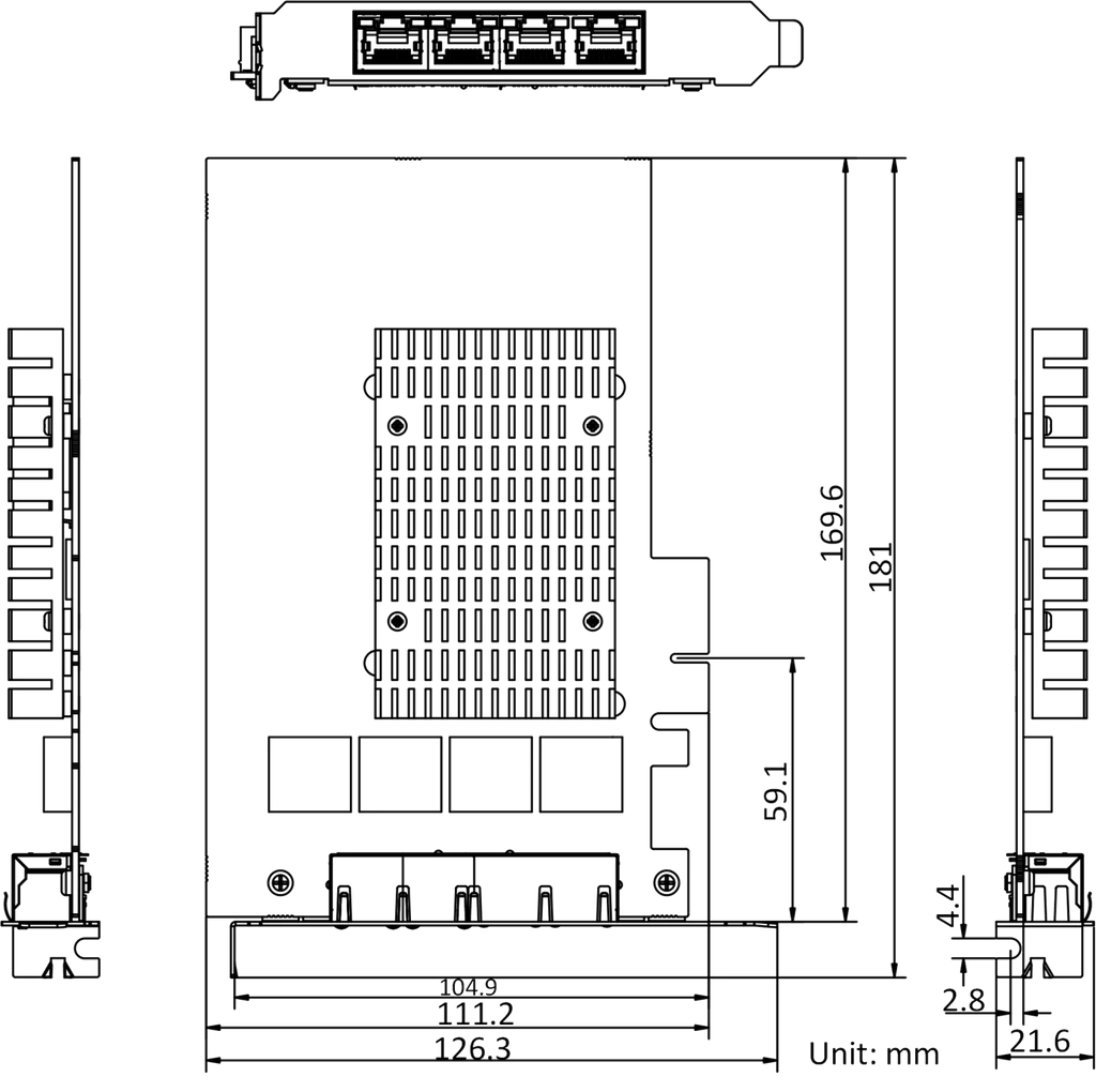 MV-GE2202 dimensions (mm)