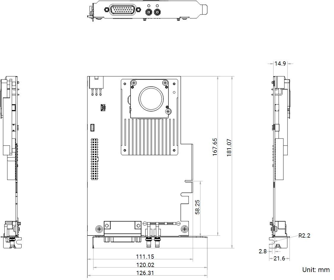 MV-GX1002 dimensions (mm)