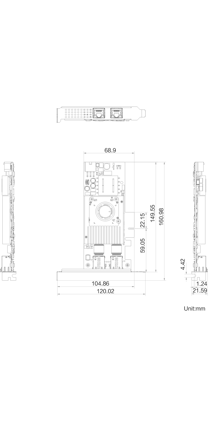 MV-GT2102P dimensions (mm)