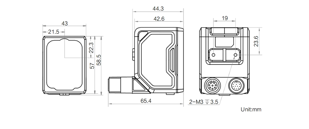 MV-SC3050XC-08M-ATN-H dimensions (mm)