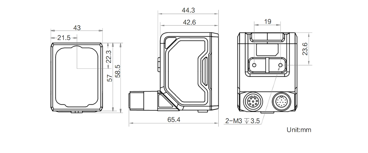 MV-SC3050XC-08M-ATN-H dimensions (mm)