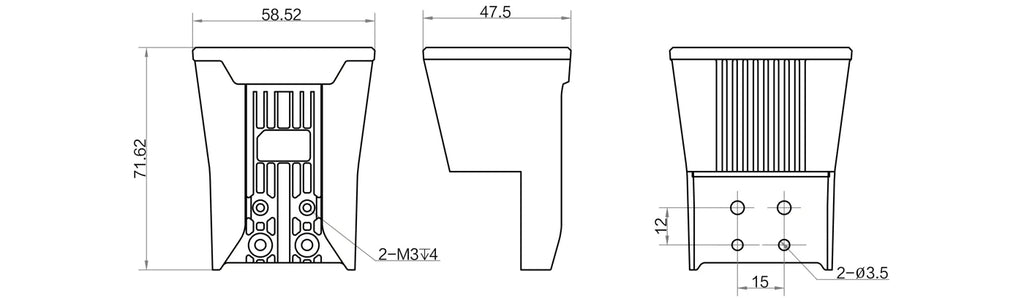 MV-IDA-C-N-43-25-DOME dimensions (mm)