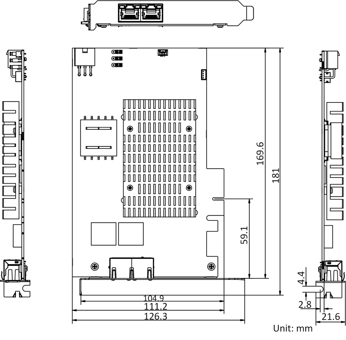 MV-GE2202P dimensions (mm)