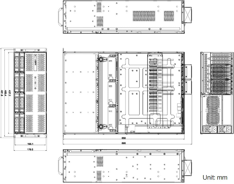 MV-TS1001-64GU-512G4TR10 dimensions (mm)