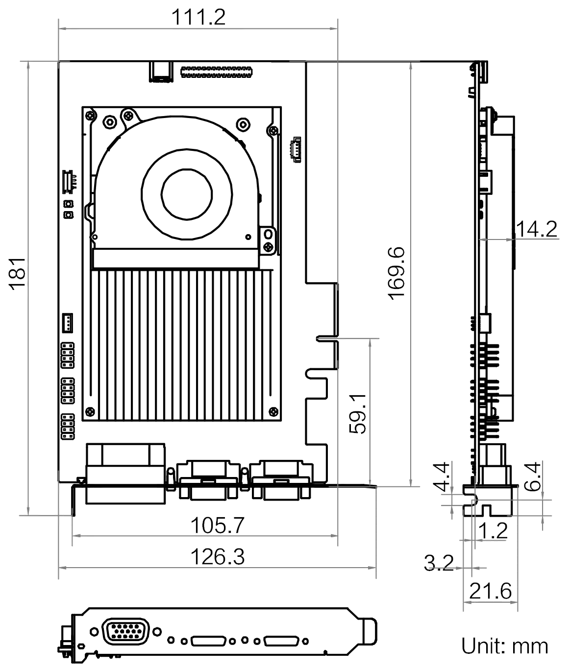 MV-SVA2506-16C20-NN dimensions (mm)