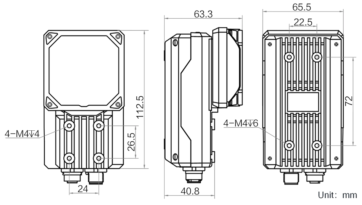 HIK-AJ9900/8 dimensions (mm)