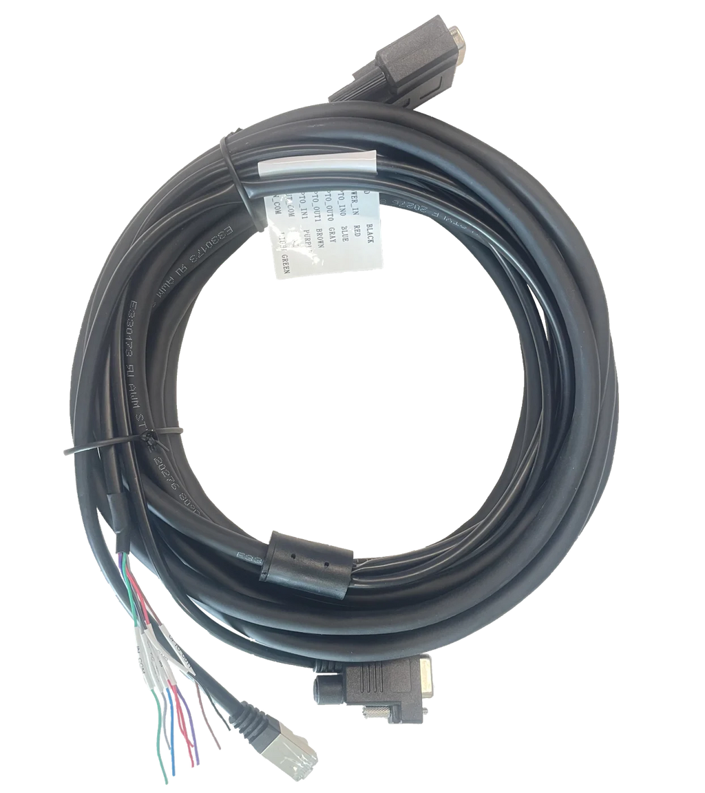 Hikrobot MV-IDAPE-DB15M-DB9FRJ45OPEN-ST-3m 2013EM V2.0 power/communication cable, DB15 male to flying leads/DB9 female/RJ45 male, Static applications