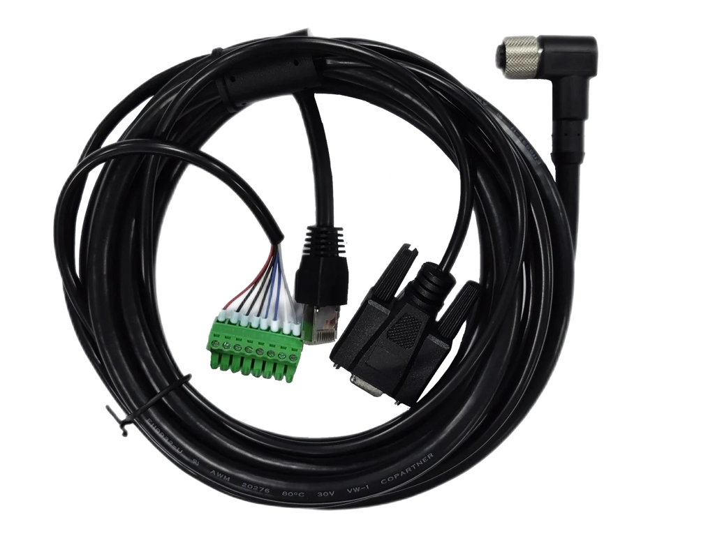 Hikrobot MV-IDA-PE-M12A17pF(UP)-openRJ45DB9-ST-3m Integrated-cable Ethernet port, static, 90°, 3 m, 17-pin to open/RJ45/DB9