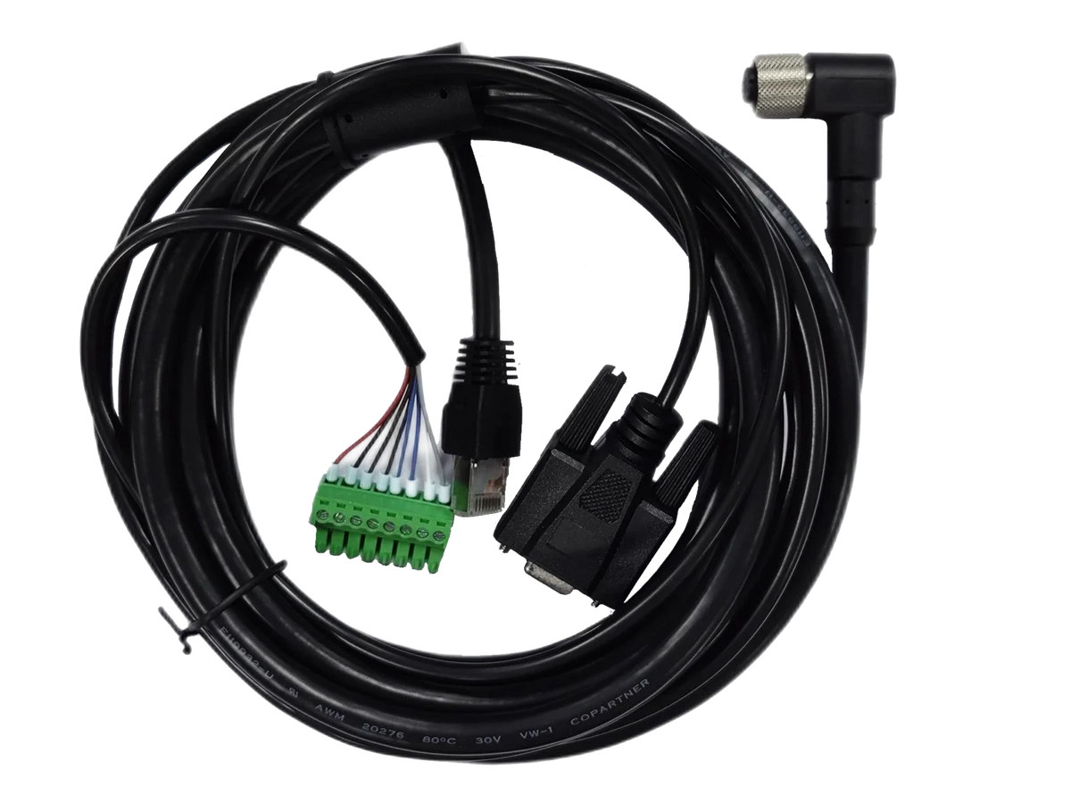 Hikrobot MV-IDA-PE-M12A17pF(UP)-openRJ45DB9-ST-3m Integrated-cable Ethernet port, static, 90°, 3 m, 17-pin to open/RJ45/DB9