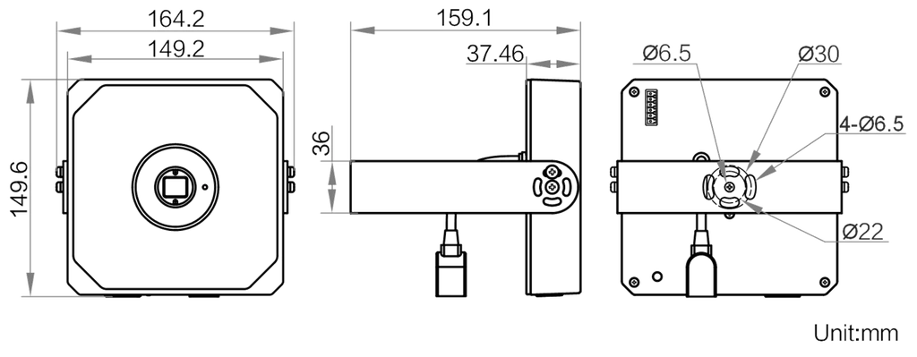 MV-PD010003-06C-12C dimensions (mm)