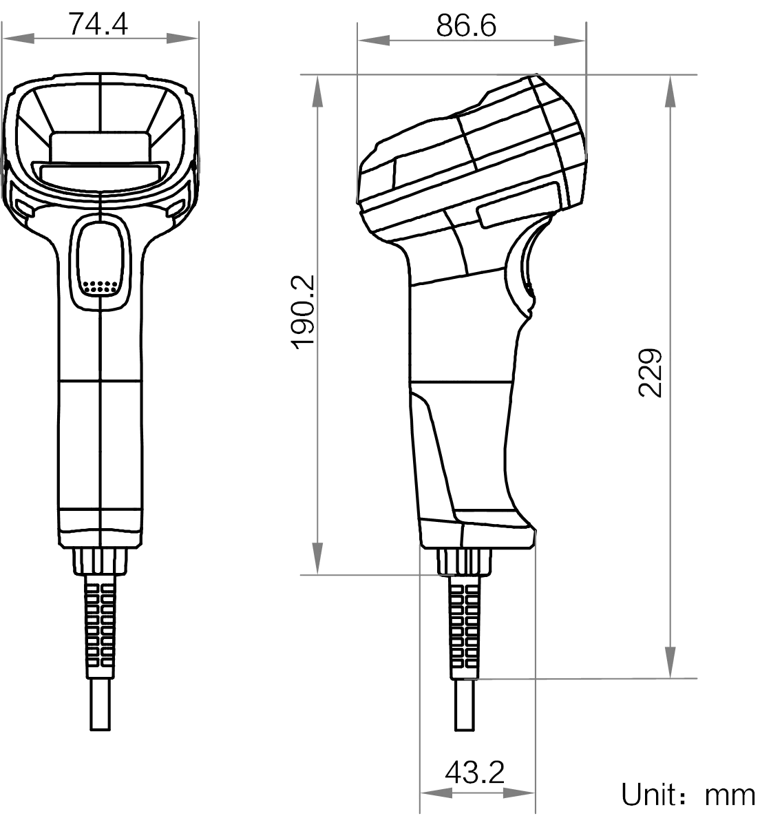 HIK-IDYL3000/13NR/05RN/L dimensions (mm)