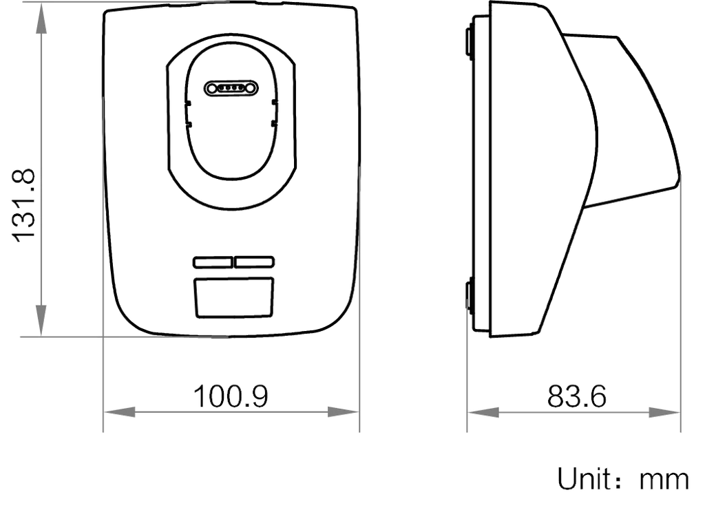 FX-S6001WH-HD-L dimensions (mm)