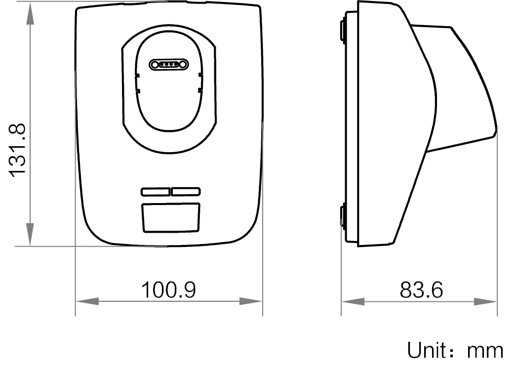 FX-S6001WH-HD-L dimensions (mm)