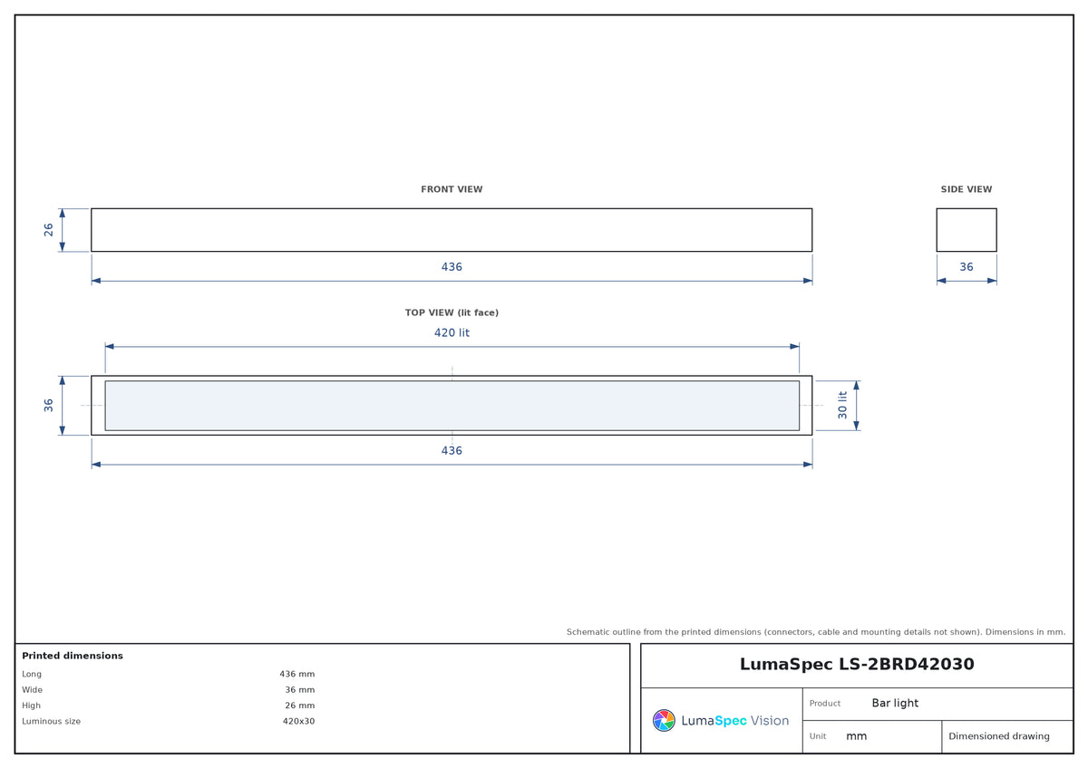 LS-2BRD42030 dimensions (mm)