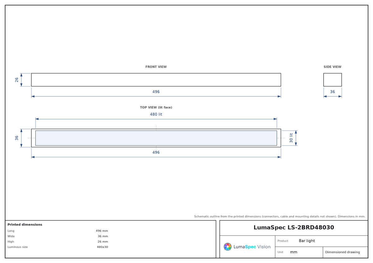 LS-2BRD48030 dimensions (mm)
