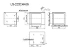 LS-2COXR60 dimensions (mm)