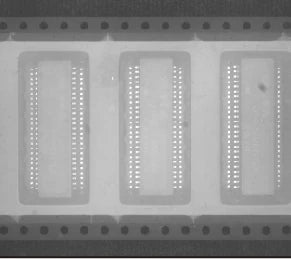 Revised white flat dome: repeated pockets and chip details are clearer through the film.