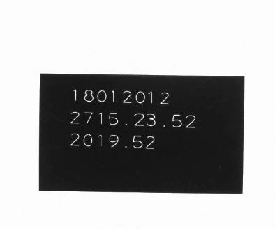 Source red-bar image: three lines of bright characters and decimal separators are visible on a dark rectangular field.